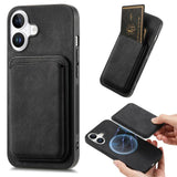 Retro Leather Card Bag Magnetic Phone Case, For iPhone 17e / 16e, For iPhone 17 Pro Max, For iPhone 17 Pro, For iPhone 17, For iPhone Air, For iPhone 16 Pro Max, For iPhone 16 Pro, For iPhone 16 Plus