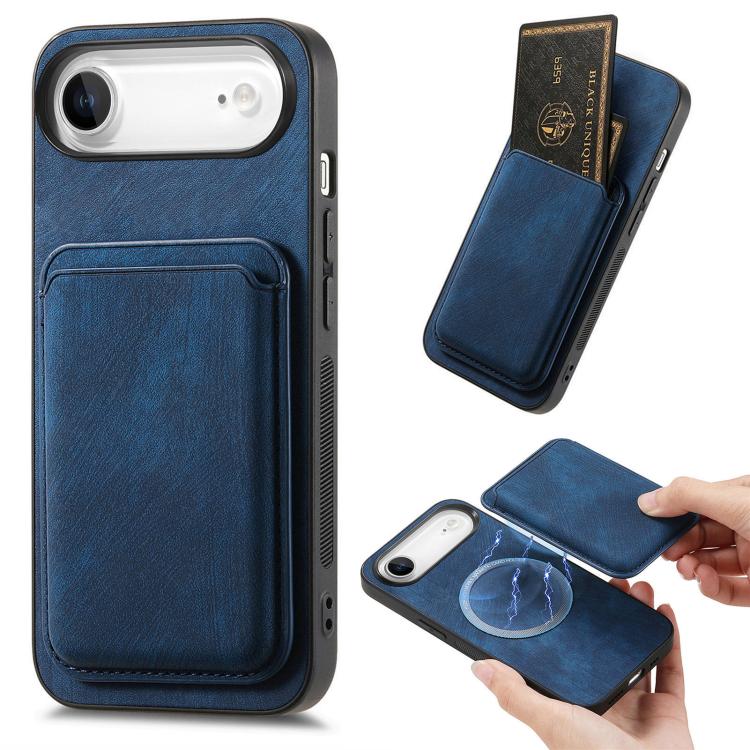 Retro Leather Card Bag Magnetic Phone Case, For iPhone 17e / 16e, For iPhone 17 Pro Max, For iPhone 17 Pro, For iPhone 17, For iPhone Air, For iPhone 16 Pro Max, For iPhone 16 Pro, For iPhone 16 Plus