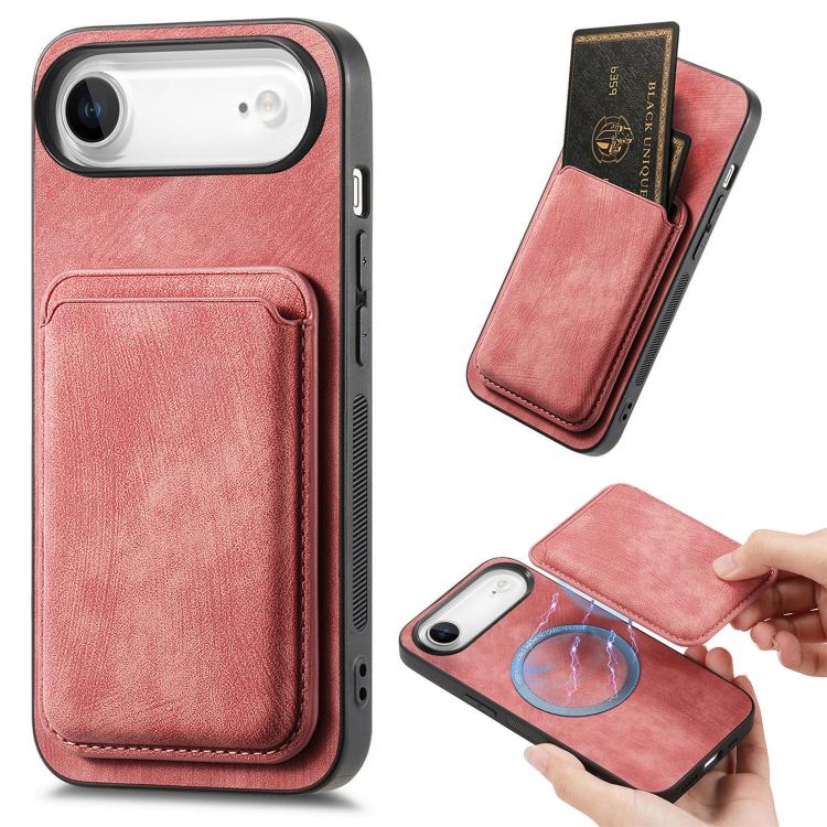 Retro Leather Card Bag Magnetic Phone Case, For iPhone 17e / 16e, For iPhone 17 Pro Max, For iPhone 17 Pro, For iPhone 17, For iPhone Air, For iPhone 16 Pro Max, For iPhone 16 Pro, For iPhone 16 Plus