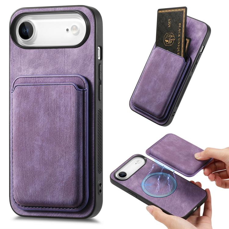Retro Leather Card Bag Magnetic Phone Case, For iPhone 17e / 16e, For iPhone 17 Pro Max, For iPhone 17 Pro, For iPhone 17, For iPhone Air, For iPhone 16 Pro Max, For iPhone 16 Pro, For iPhone 16 Plus