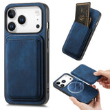 Retro Leather Card Bag Magnetic Phone Case, For iPhone 17e / 16e, For iPhone 17 Pro Max, For iPhone 17 Pro, For iPhone 17, For iPhone Air, For iPhone 16 Pro Max, For iPhone 16 Pro, For iPhone 16 Plus