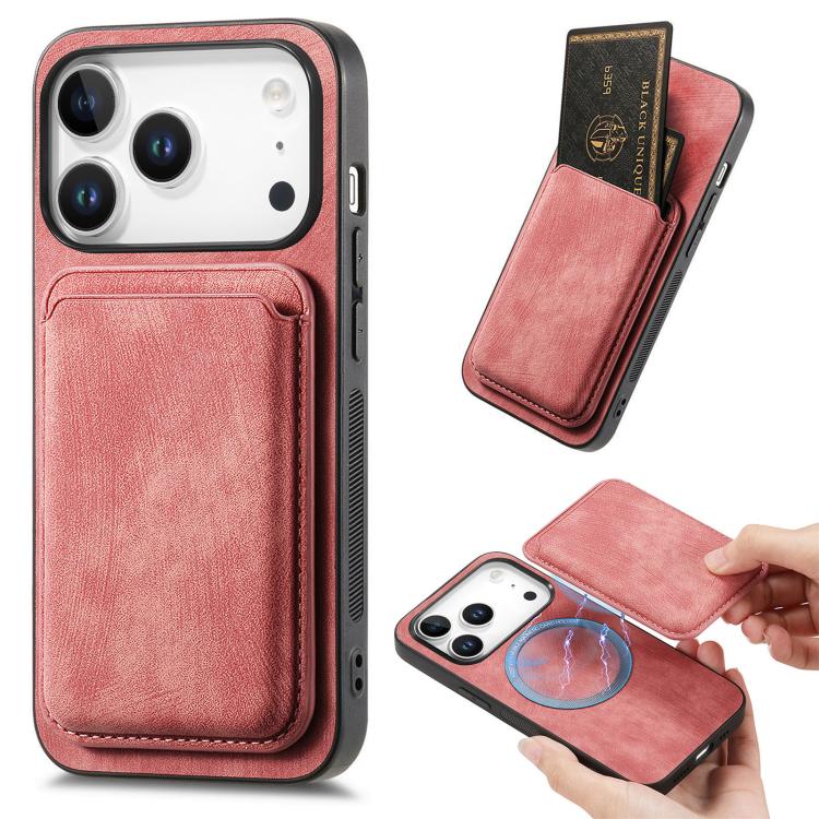 Retro Leather Card Bag Magnetic Phone Case, For iPhone 17e / 16e, For iPhone 17 Pro Max, For iPhone 17 Pro, For iPhone 17, For iPhone Air, For iPhone 16 Pro Max, For iPhone 16 Pro, For iPhone 16 Plus