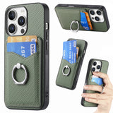 Carbon Fiber Card Wallet Ring Phone Case, For iPhone 17 Pro Max, For iPhone 17 Pro, For iPhone 17, For iPhone Air, For iPhone 16 Pro Max, For iPhone 16 Pro, For iPhone 16 Plus, For iPhone 16