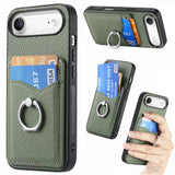 Carbon Fiber Card Wallet Ring Phone Case, For iPhone 17 Pro Max, For iPhone 17 Pro, For iPhone 17, For iPhone Air, For iPhone 16 Pro Max, For iPhone 16 Pro, For iPhone 16 Plus, For iPhone 16
