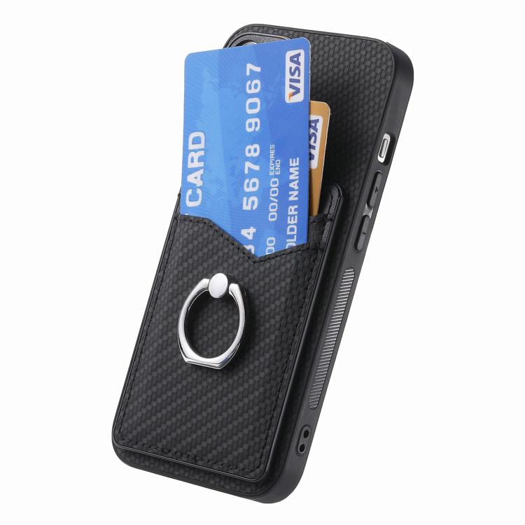 Carbon Fiber Card Wallet Ring Phone Case, For iPhone 17 Pro Max, For iPhone 17 Pro, For iPhone 17, For iPhone Air, For iPhone 16 Pro Max, For iPhone 16 Pro, For iPhone 16 Plus, For iPhone 16