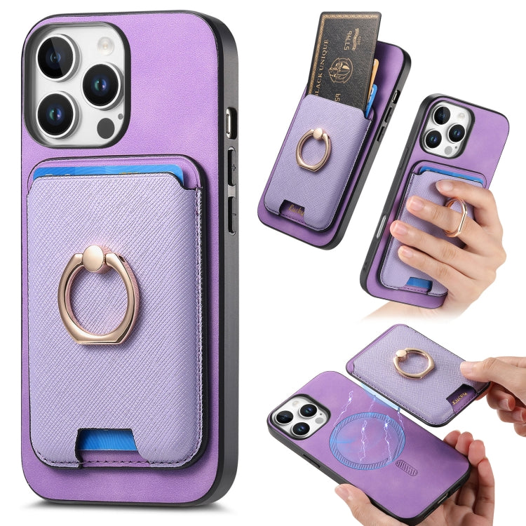 Retro Cross Leather Card Bag MagSafe Phone Case, For iPhone 17 Pro Max, For iPhone 17 Pro, For iPhone 17, For iPhone Air, For iPhone 16 Pro Max, For iPhone 16 Pro