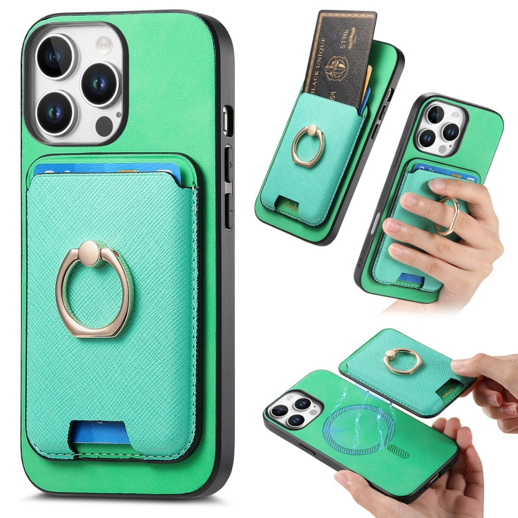 Retro Cross Leather Card Bag MagSafe Phone Case, For iPhone 17 Pro Max, For iPhone 17 Pro, For iPhone 17, For iPhone Air, For iPhone 16 Pro Max, For iPhone 16 Pro