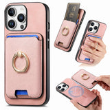 Retro Cross Leather Card Bag MagSafe Phone Case, For iPhone 16 Plus, For iPhone 16, For iPhone 15 Pro Max, For iPhone 15 Pro, For iPhone 15 Plus, For iPhone 15