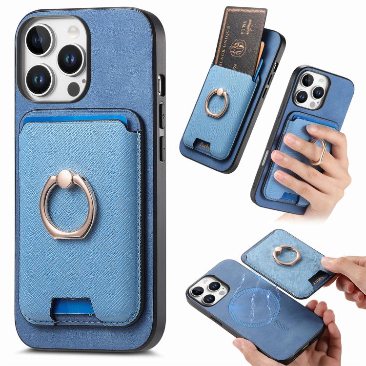 Retro Cross Leather Card Bag MagSafe Phone Case, For iPhone 14 Plus, For iPhone 14, For iPhone 14 Pro, For iPhone 14 Pro Max, For iPhone 13 Pro Max, For iPhone 13 Pro