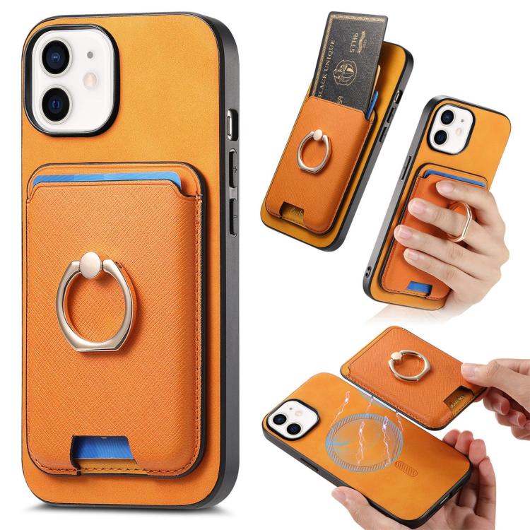 Retro Cross Leather Card Bag MagSafe Phone Case, For iPhone 13, For iPhone 12, For iPhone 12 Pro Max, For iPhone 12 Pro, For iPhone 11 Pro Max, For iPhone 11