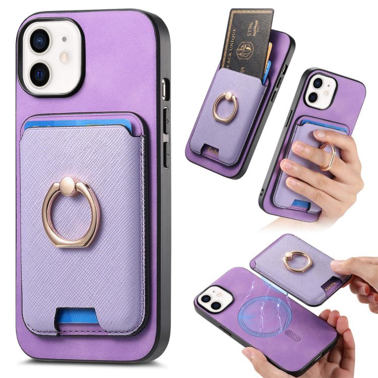 Retro Cross Leather Card Bag MagSafe Phone Case, For iPhone 13, For iPhone 12, For iPhone 12 Pro Max, For iPhone 12 Pro, For iPhone 11 Pro Max, For iPhone 11