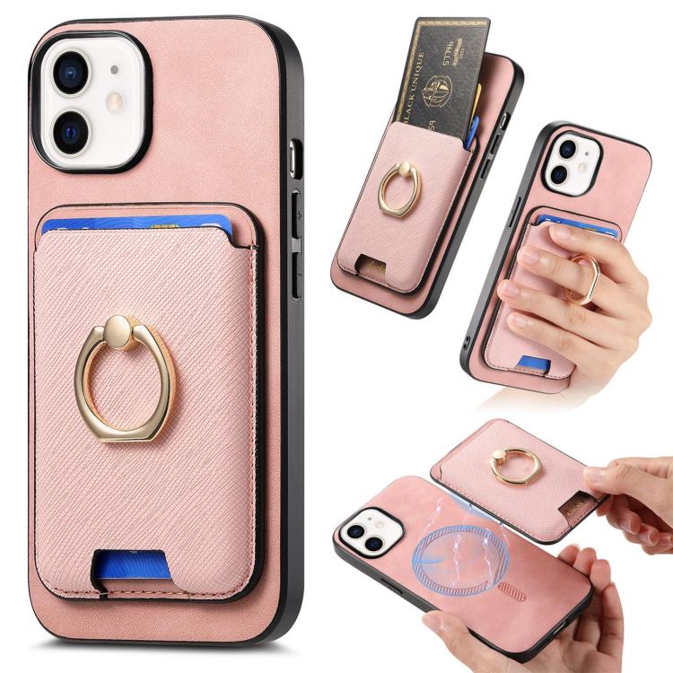Retro Cross Leather Card Bag MagSafe Phone Case, For iPhone 13, For iPhone 12, For iPhone 12 Pro Max, For iPhone 12 Pro, For iPhone 11 Pro Max, For iPhone 11