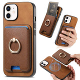 Retro Cross Leather Card Bag MagSafe Phone Case, For iPhone 13, For iPhone 12, For iPhone 12 Pro Max, For iPhone 12 Pro, For iPhone 11 Pro Max, For iPhone 11