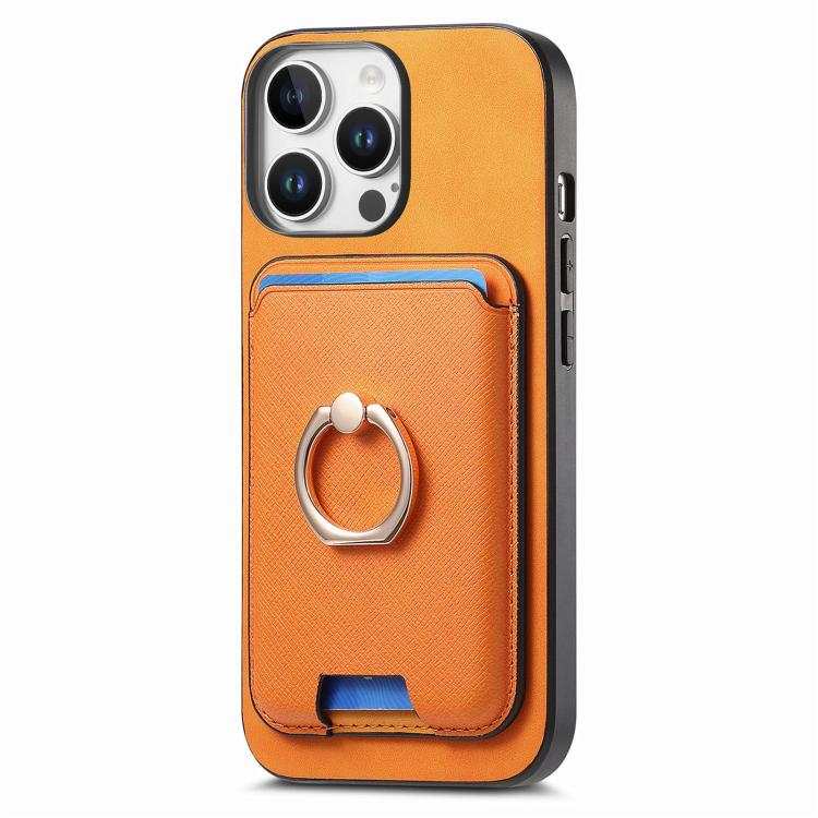 Retro Cross Leather Card Bag MagSafe Phone Case, For iPhone 11 Pro