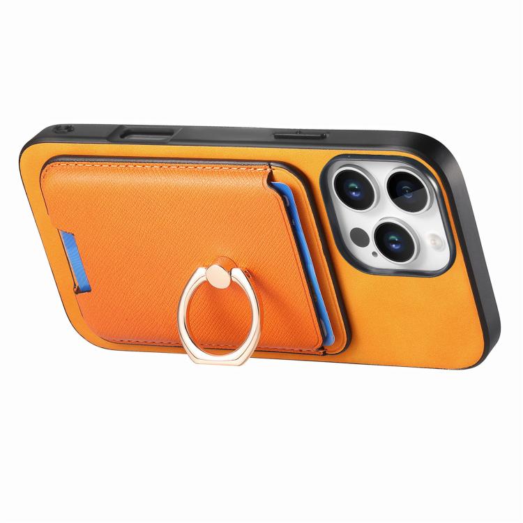 Retro Cross Leather Card Bag MagSafe Phone Case, For iPhone 11 Pro