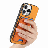 Retro Cross Leather Card Bag MagSafe Phone Case, For iPhone 11 Pro