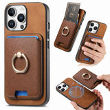 Retro Cross Leather Card Bag MagSafe Phone Case, For iPhone 11 Pro