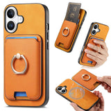 Retro Cross Leather Card Bag MagSafe Phone Case, For iPhone 17 Pro Max, For iPhone 17 Pro, For iPhone 17, For iPhone Air, For iPhone 16 Pro Max, For iPhone 16 Pro