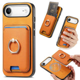 Retro Cross Leather Card Bag MagSafe Phone Case, For iPhone 17 Pro Max, For iPhone 17 Pro, For iPhone 17, For iPhone Air, For iPhone 16 Pro Max, For iPhone 16 Pro