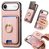 Retro Cross Leather Card Bag MagSafe Phone Case, For iPhone 17 Pro Max, For iPhone 17 Pro, For iPhone 17, For iPhone Air, For iPhone 16 Pro Max, For iPhone 16 Pro