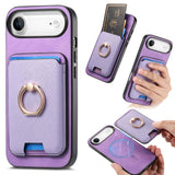 Retro Cross Leather Card Bag MagSafe Phone Case, For iPhone 17 Pro Max, For iPhone 17 Pro, For iPhone 17, For iPhone Air, For iPhone 16 Pro Max, For iPhone 16 Pro