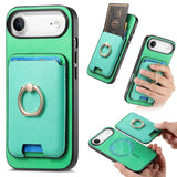 Retro Cross Leather Card Bag MagSafe Phone Case, For iPhone 17 Pro Max, For iPhone 17 Pro, For iPhone 17, For iPhone Air, For iPhone 16 Pro Max, For iPhone 16 Pro