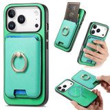 Retro Cross Leather Card Bag MagSafe Phone Case, For iPhone 17 Pro Max, For iPhone 17 Pro, For iPhone 17, For iPhone Air, For iPhone 16 Pro Max, For iPhone 16 Pro