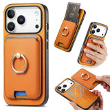 Retro Cross Leather Card Bag MagSafe Phone Case, For iPhone 17 Pro Max, For iPhone 17 Pro, For iPhone 17, For iPhone Air, For iPhone 16 Pro Max, For iPhone 16 Pro