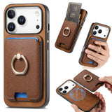Retro Cross Leather Card Bag MagSafe Phone Case, For iPhone 17 Pro Max, For iPhone 17 Pro, For iPhone 17, For iPhone Air, For iPhone 16 Pro Max, For iPhone 16 Pro