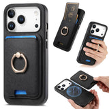 Retro Cross Leather Card Bag MagSafe Phone Case, For iPhone 17 Pro Max, For iPhone 17 Pro, For iPhone 17, For iPhone Air, For iPhone 16 Pro Max, For iPhone 16 Pro