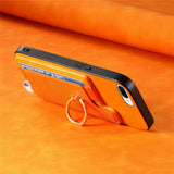 Retro Magsafe Cross Leather Ring Holder Card Bag Phone Case, For iPhone XR, For iPhone XS Max, For iPhone 7 Plus / 8 Plus