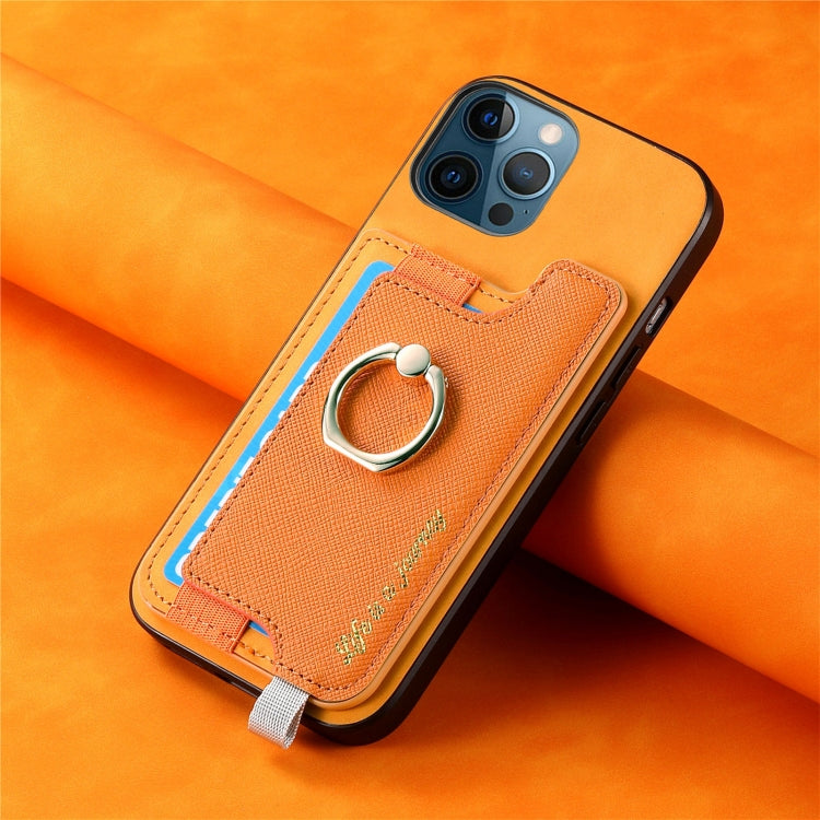 Retro Magsafe Cross Leather Ring Holder Card Bag Phone Case, For iPhone 12 / 12 Pro, For iPhone 12 Pro Max, For iPhone 11 Pro Max, For iPhone 11, For iPhone 11 Pro, For iPhone X / XS