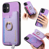 Retro Magsafe Cross Leather Ring Holder Card Bag Phone Case, For iPhone 12 / 12 Pro, For iPhone 12 Pro Max, For iPhone 11 Pro Max, For iPhone 11, For iPhone 11 Pro, For iPhone X / XS