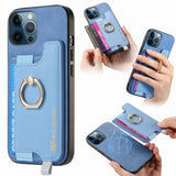 Retro Magsafe Cross Leather Ring Holder Card Bag Phone Case, For iPhone 12 / 12 Pro, For iPhone 12 Pro Max, For iPhone 11 Pro Max, For iPhone 11, For iPhone 11 Pro, For iPhone X / XS
