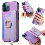 Retro Magsafe Cross Leather Ring Holder Card Bag Phone Case, For iPhone 12 / 12 Pro, For iPhone 12 Pro Max, For iPhone 11 Pro Max, For iPhone 11, For iPhone 11 Pro, For iPhone X / XS