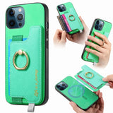 Retro Magsafe Cross Leather Ring Holder Card Bag Phone Case, For iPhone 12 / 12 Pro, For iPhone 12 Pro Max, For iPhone 11 Pro Max, For iPhone 11, For iPhone 11 Pro, For iPhone X / XS
