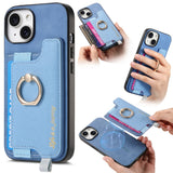 Retro Magsafe Cross Leather Ring Holder Card Bag Phone Case, For iPhone 15 Pro max, For iPhone 15 Pro, For iPhone 15 Plus, For iPhone 15, For iPhone 14 Plus, For iPhone 14
