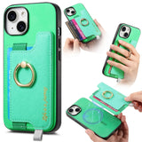 Retro Magsafe Cross Leather Ring Holder Card Bag Phone Case, For iPhone 15 Pro max, For iPhone 15 Pro, For iPhone 15 Plus, For iPhone 15, For iPhone 14 Plus, For iPhone 14