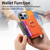 Retro Magsafe Cross Leather Ring Holder Card Bag Phone Case, For iPhone 15 Pro max, For iPhone 15 Pro, For iPhone 15 Plus, For iPhone 15, For iPhone 14 Plus, For iPhone 14