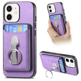Retro Folding Ring Holder Card Bag MagSafe Phone Case, For iPhone 14 Pro, For iPhone 14 Pro Max, For iPhone 13 Pro Max, For iPhone 13 Pro, For iPhone 13, For iPhone 12
