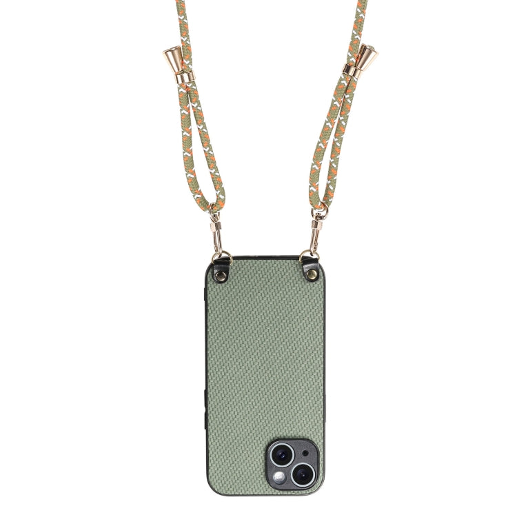 Carbon Fiber Texture Leather Back Phone Case with Crossbody Strap, For iPhone 11, For iPhone 11 Pro, For iPhone X / XS, For iPhone XR, For iPhone XS Max, For iPhone 7 Plus / 8 Plus, For iPhone 6 Plus / 6s Plus, For iPhone 6 / 6s