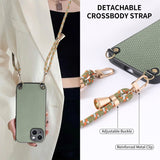 Carbon Fiber Texture Leather Back Phone Case with Crossbody Strap, For iPhone 11, For iPhone 11 Pro, For iPhone X / XS, For iPhone XR, For iPhone XS Max, For iPhone 7 Plus / 8 Plus, For iPhone 6 Plus / 6s Plus, For iPhone 6 / 6s