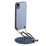 Carbon Fiber Texture Leather Back Phone Case with Crossbody Strap, For iPhone 11, For iPhone 11 Pro, For iPhone X / XS, For iPhone XR, For iPhone XS Max, For iPhone 7 Plus / 8 Plus, For iPhone 6 Plus / 6s Plus, For iPhone 6 / 6s