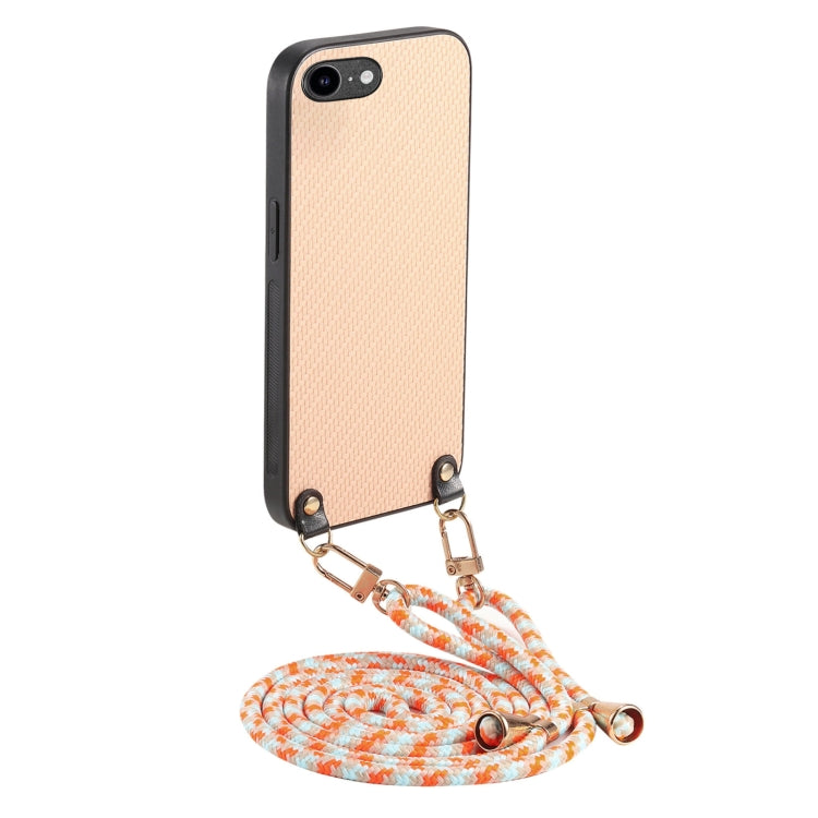 Carbon Fiber Texture Leather Back Phone Case with Crossbody Strap, For iPhone 11, For iPhone 11 Pro, For iPhone X / XS, For iPhone XR, For iPhone XS Max, For iPhone 7 Plus / 8 Plus, For iPhone 6 Plus / 6s Plus, For iPhone 6 / 6s