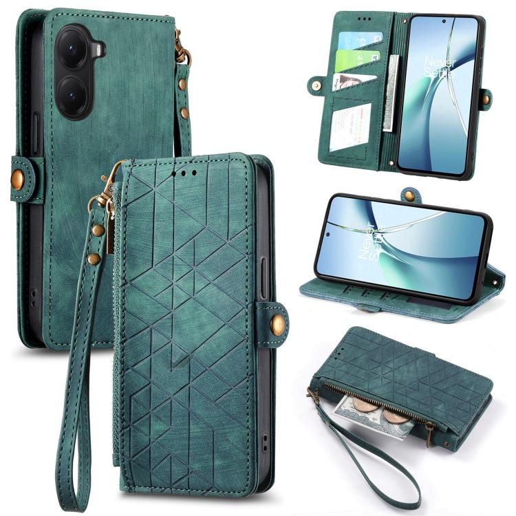 Geometric Zipper Wallet Side Buckle Leather Phone Case, For Xiaomi 15 Ultra, For Redmi Turbo 4, For Xiaomi Poco X7 Pro, For Redmi Note 14 4G 163.25mm, For Xiaomi 15 Pro, For Xiaomi 15, For Xiaomi Redmi Note 14 5G, For Xiaomi Redmi Note 14 Pro+ 5G