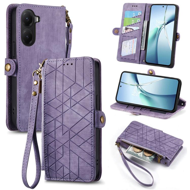 Geometric Zipper Wallet Side Buckle Leather Phone Case, For Xiaomi 15 Ultra, For Redmi Turbo 4, For Xiaomi Poco X7 Pro, For Redmi Note 14 4G 163.25mm, For Xiaomi 15 Pro, For Xiaomi 15, For Xiaomi Redmi Note 14 5G, For Xiaomi Redmi Note 14 Pro+ 5G