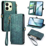 Geometric Zipper Wallet Side Buckle Leather Phone Case, For Xiaomi 15 Ultra, For Redmi Turbo 4, For Xiaomi Poco X7 Pro, For Redmi Note 14 4G 163.25mm, For Xiaomi 15 Pro, For Xiaomi 15, For Xiaomi Redmi Note 14 5G, For Xiaomi Redmi Note 14 Pro+ 5G