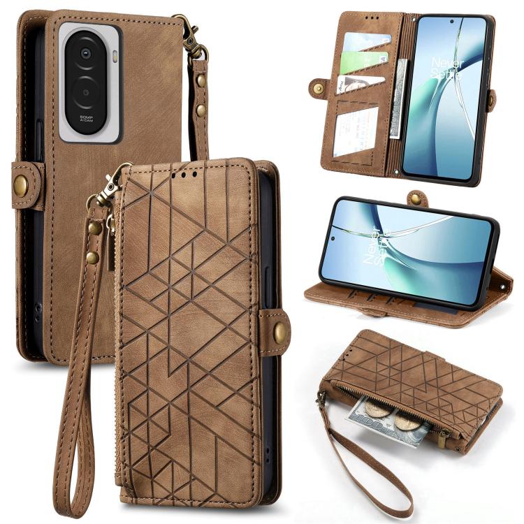 Geometric Zipper Wallet Side Buckle Leather Phone Case, For Xiaomi 17 Pro Max, For Xiaomi 17 Pro, For Xiaomi 17, For Xiaomi Poco M7 4G 169mm, For Redmi 15C 5G / 4G Glodal 171mm, For Xiaomi 15T Pro, For Xiaomi 15T, For Redmi Note 14 4G 164.84mm