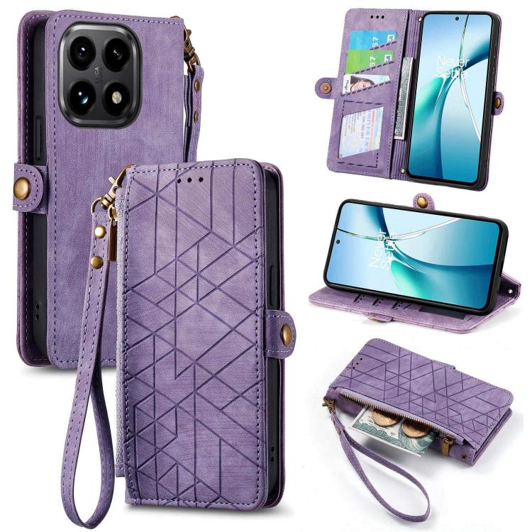 Geometric Zipper Wallet Side Buckle Leather Phone Case, For Xiaomi 17 Pro Max, For Xiaomi 17 Pro, For Xiaomi 17, For Xiaomi Poco M7 4G 169mm, For Redmi 15C 5G / 4G Glodal 171mm, For Xiaomi 15T Pro, For Xiaomi 15T, For Redmi Note 14 4G 164.84mm