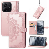 Mandala Flower Embossed Leather Phone Case, For Xiaomi 15T Pro, For Xiaomi 15T, For Xiaomi 15 Ultra, For Redmi Turbo 4, For Xiaomi Poco X7 Pro, For Xiaomi 15 Pro, For Xiaomi 15, For Xiaomi Redmi Note 14 5G